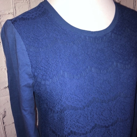 J Crew Eyelet‎ Indigo Top | Small - Picture 2 of 4